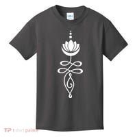 Buddhist Crescent Moon And Lotus Flower Kids T-Shirt thumb 0