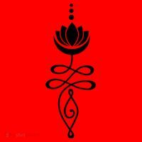 Buddhist Crescent Moon And Lotus Flower Santa Hat thumb 1