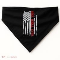Best Uncle Ever American USA flag Father’s Day gift for Dad USA-Made Doggie Bandana thumb 0