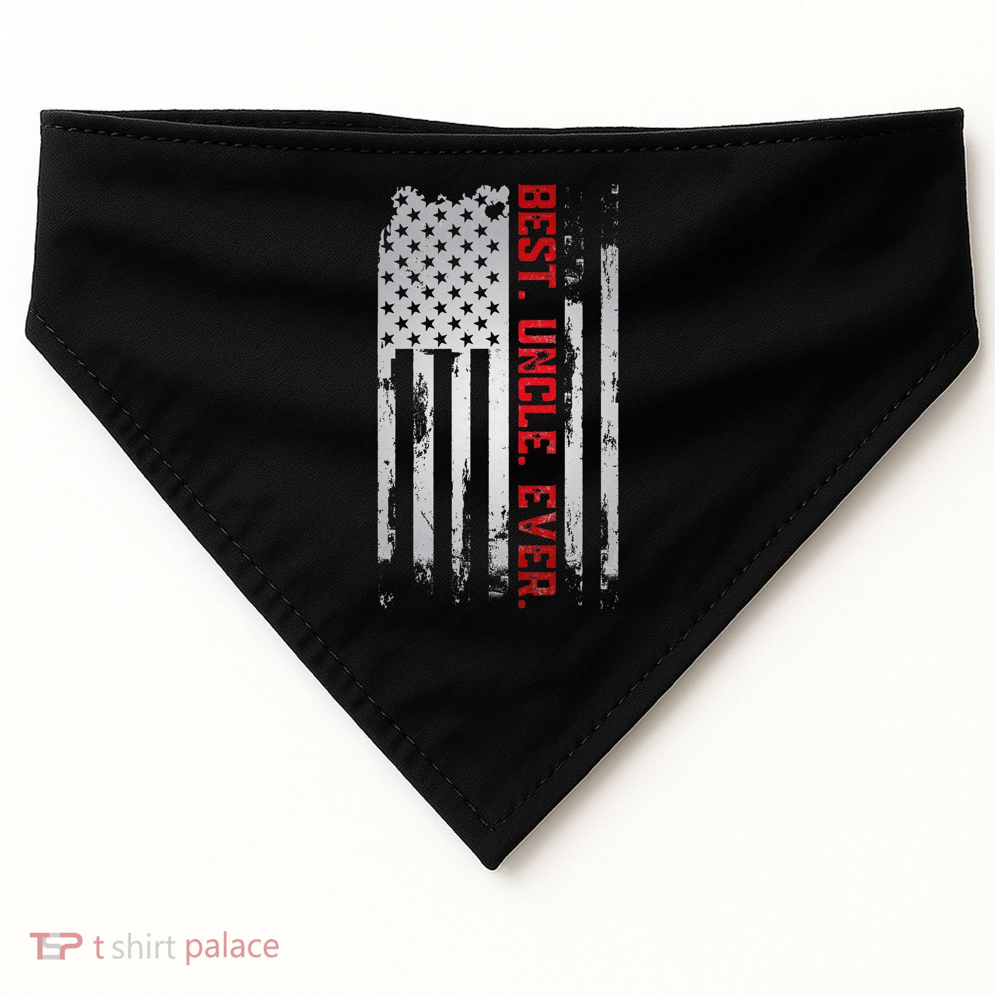 Best Uncle Ever American USA flag Father’s Day gift for Dad USA-Made Doggie Bandana