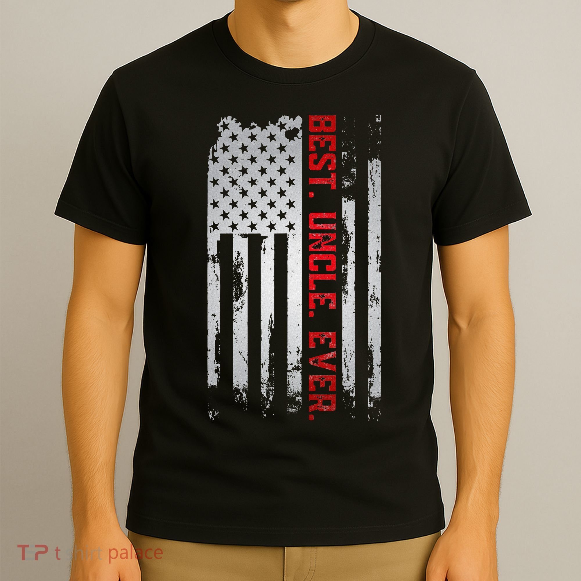 Best Uncle Ever American USA flag Father’s Day gift for Dad T-Shirt