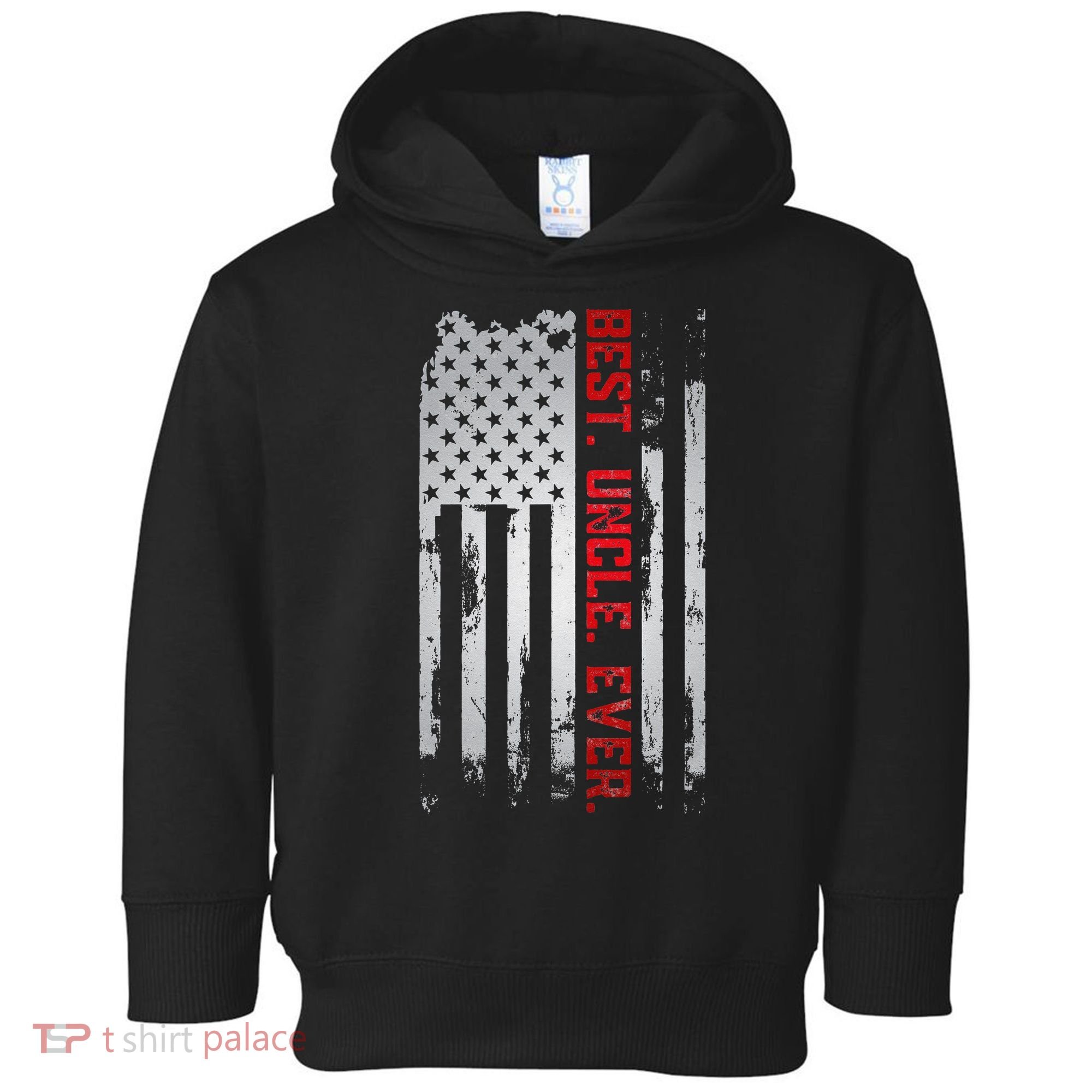 Best Uncle Ever American USA flag Father’s Day gift for Dad Toddler Hoodie