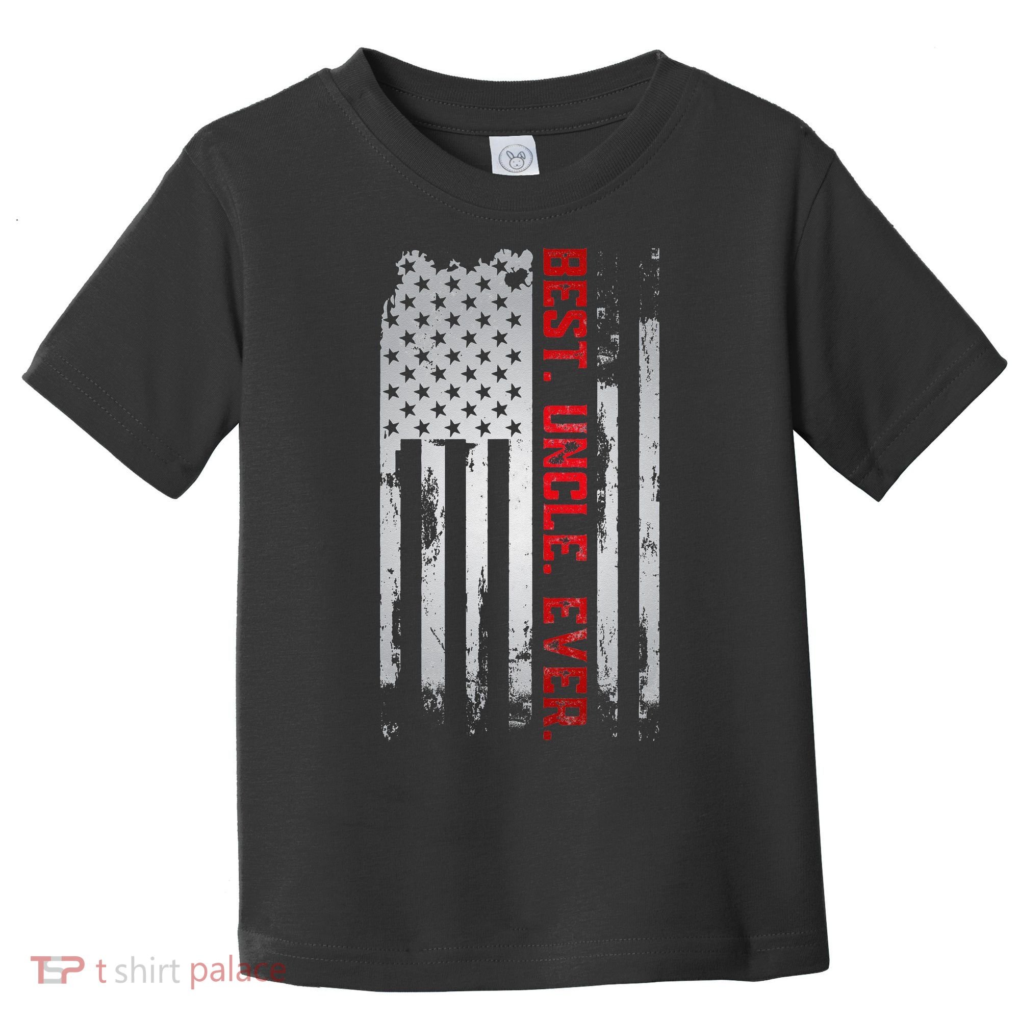 Best Uncle Ever American USA flag Father’s Day gift for Dad Toddler T-Shirt