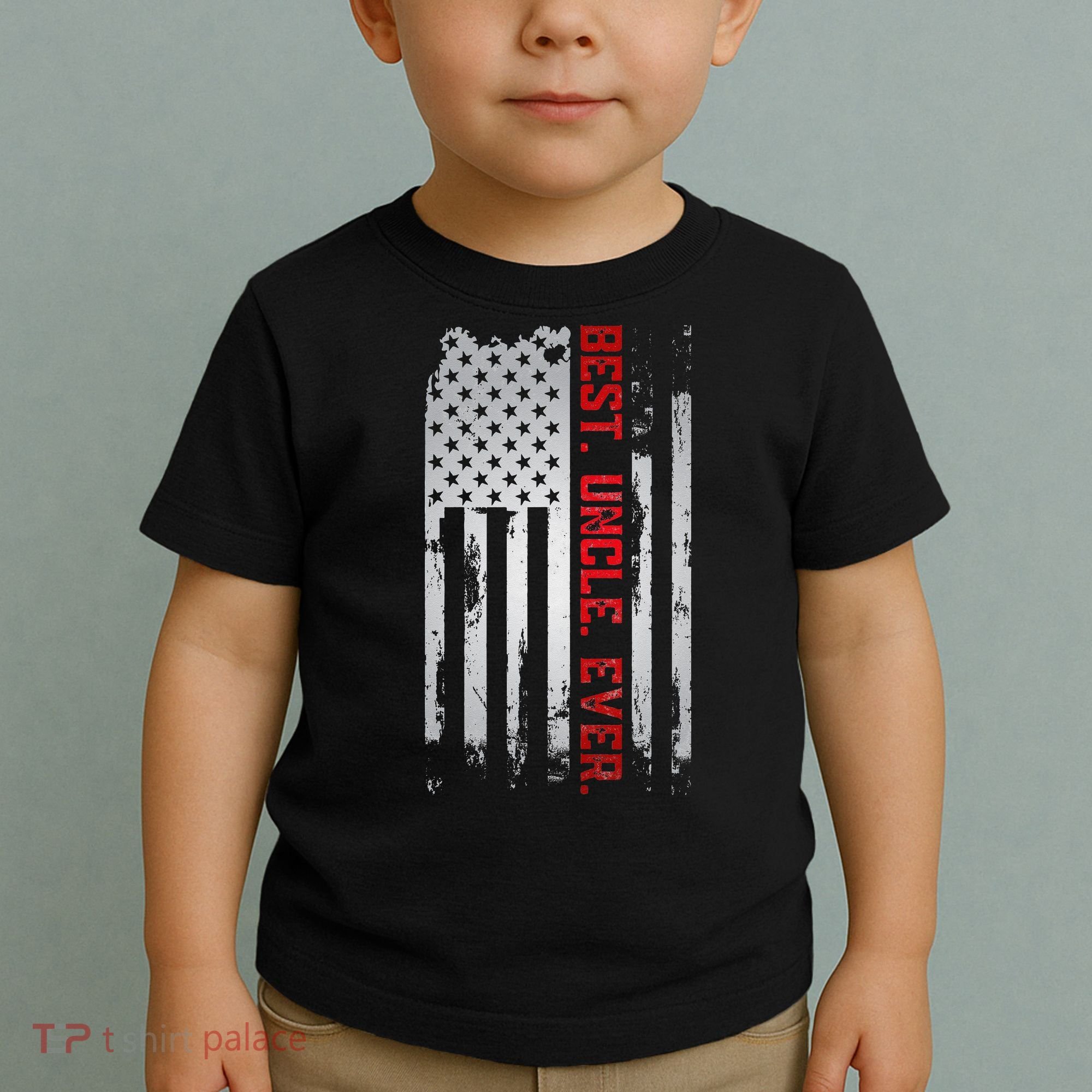 Best Uncle Ever American USA flag Father’s Day gift for Dad Toddler T-Shirt