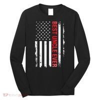 Best Uncle Ever USA Flag Funny Uncle Long Sleeve Shirt thumb 0