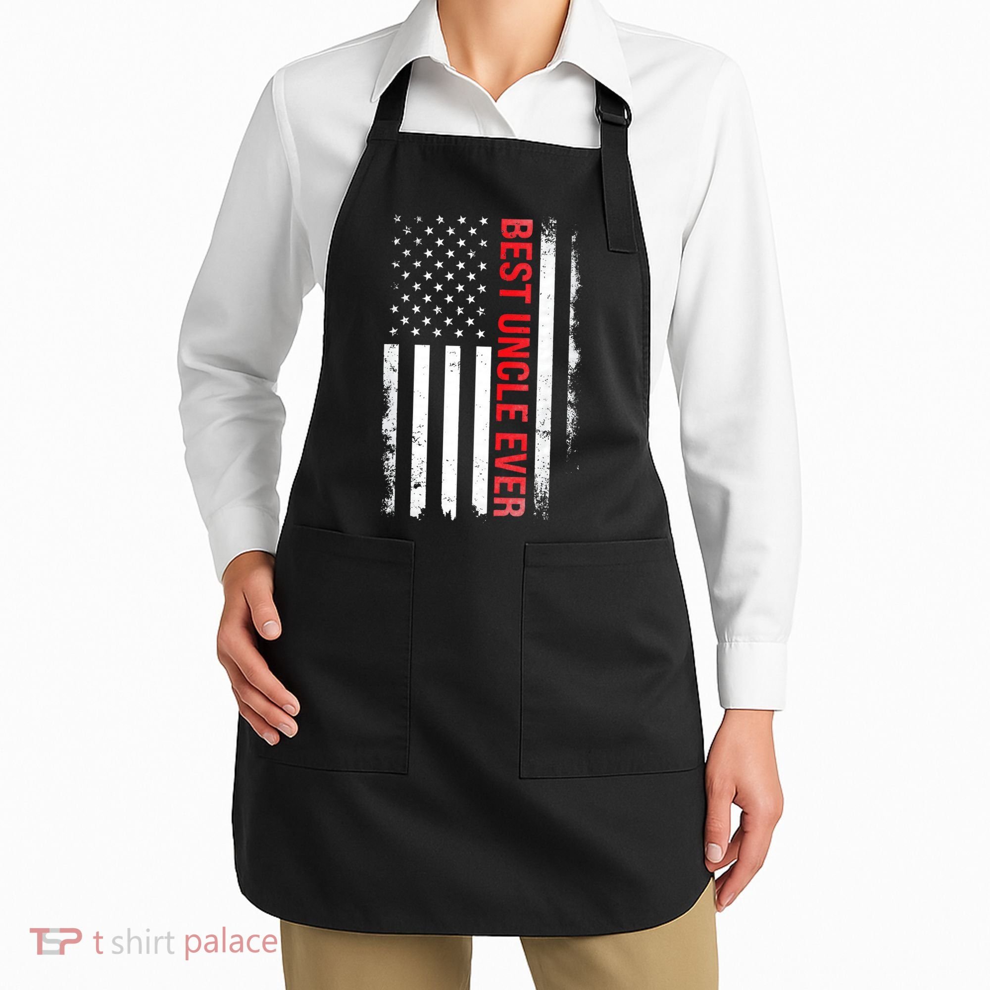 Best Uncle Ever USA Flag Funny Uncle Apron
