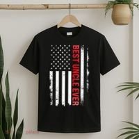 Best Uncle Ever USA Flag Funny Uncle T-Shirt thumb 2