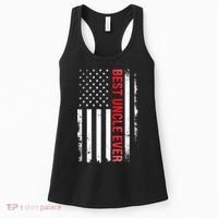 Best Uncle Ever USA Flag Funny Uncle Women's Tank Top thumb 0