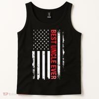Best Uncle Ever USA Flag Funny Uncle Tank Top thumb 2