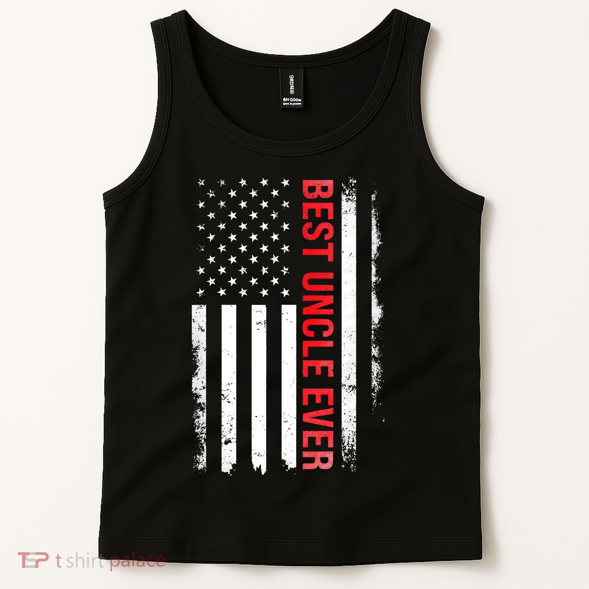 Best Uncle Ever USA Flag Funny Uncle Tank Top
