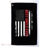 Best Uncle Ever USA Flag Funny Uncle Golf Towel thumb 0