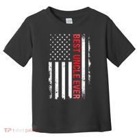 Best Uncle Ever USA Flag Funny Uncle Toddler T-Shirt thumb 0