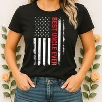 Best Uncle Ever USA Flag Funny Uncle Women's T-Shirt thumb 2