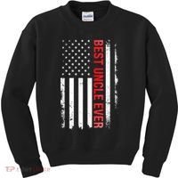 Best Uncle Ever USA Flag Funny Uncle Kids Sweatshirt thumb 0