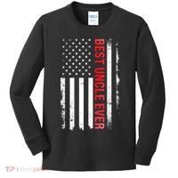 Best Uncle Ever USA Flag Funny Uncle Kids Long Sleeve Shirt thumb 0