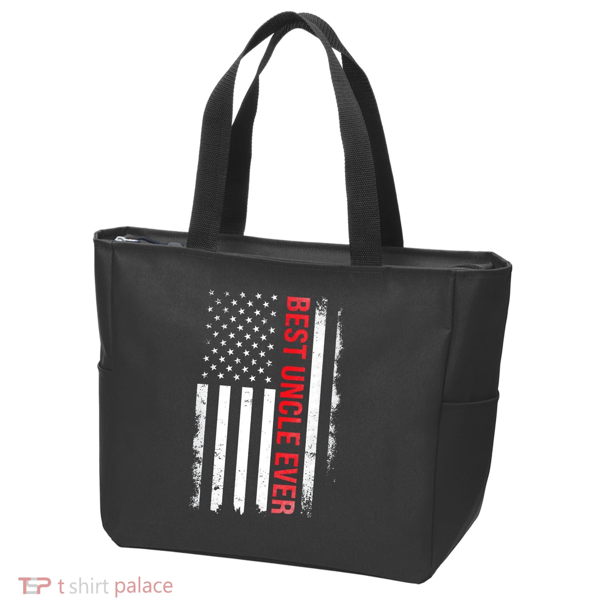 Best Uncle Ever USA Flag Funny Uncle Tote Bag