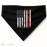 Best Uncle Ever Usa Flag Fathers Day Firefighter Red Line USA-Made Doggie Bandana thumb 0