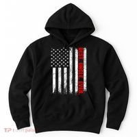 Best Uncle Ever Usa Flag Fathers Day Firefighter Red Line Hoodie thumb 0