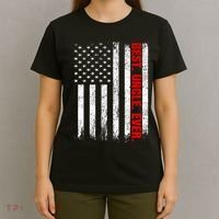 Best Uncle Ever Usa Flag Fathers Day Firefighter Red Line T-Shirt thumb 4