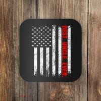 Best Uncle Ever Usa Flag Fathers Day Firefighter Red Line Coaster thumb 0