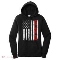 Best Uncle Ever Usa Flag Fathers Day Firefighter Red Line Women's Hoodie thumb 0