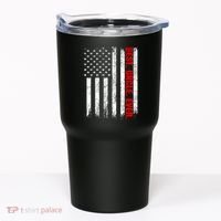 Best Uncle Ever Usa Flag Fathers Day Firefighter Red Line Tumbler thumb 0