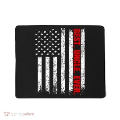 Best Uncle Ever Usa Flag Fathers Day Firefighter Red Line Mousepad