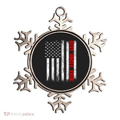 Best Uncle Ever Usa Flag Fathers Day Firefighter Red Line Ornament