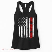 Best Uncle Ever Usa Flag Fathers Day Firefighter Red Line Women's Tank Top thumb 0