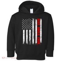 Best Uncle Ever Usa Flag Fathers Day Firefighter Red Line Toddler Hoodie thumb 0