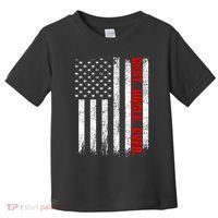 Best Uncle Ever Usa Flag Fathers Day Firefighter Red Line Toddler T-Shirt thumb 0