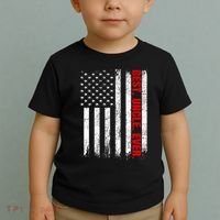 Best Uncle Ever Usa Flag Fathers Day Firefighter Red Line Toddler T-Shirt thumb 2