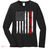 Best Uncle Ever Usa Flag Fathers Day Firefighter Red Line Women's Long Sleeve Shirt thumb 0