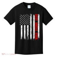 Best Uncle Ever Usa Flag Fathers Day Firefighter Red Line Kids T-Shirt thumb 0