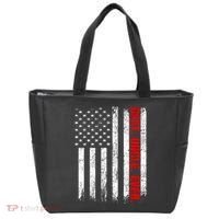 Best Uncle Ever Usa Flag Fathers Day Firefighter Red Line Tote Bag thumb 0