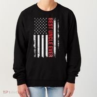 Best Uncle Ever Usa Flag Funny Uncle Women's Sweatshirt thumb 0