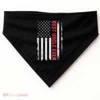 Best Uncle Ever Usa Flag Funny Uncle USA-Made Doggie Bandana thumb 0
