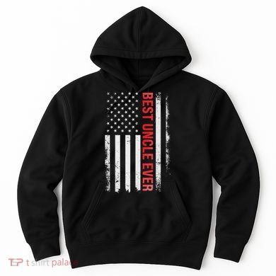 Best Uncle Ever Usa Flag Funny Uncle Hoodie