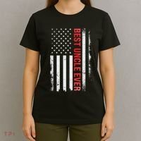 Best Uncle Ever Usa Flag Funny Uncle T-Shirt thumb 4