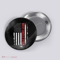Best Uncle Ever Usa Flag Funny Uncle Button thumb 0