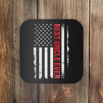 Best Uncle Ever Usa Flag Funny Uncle Coaster
