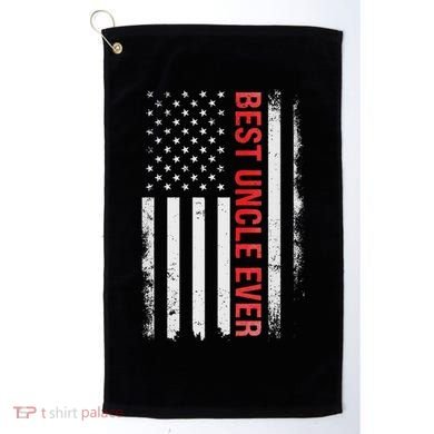 Best Uncle Ever Usa Flag Funny Uncle Golf Towel