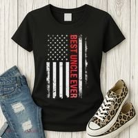 Best Uncle Ever Usa Flag Funny Uncle Women's T-Shirt thumb 3