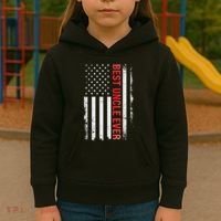 Best Uncle Ever Usa Flag Funny Uncle Kids Hoodie thumb 3