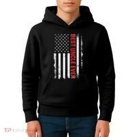 Best Uncle Ever Usa Flag Funny Uncle Kids Hoodie thumb 4