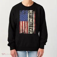 Best Uncle Ever Us American Flag For Uncle Women's Sweatshirt thumb 0