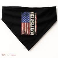Best Uncle Ever Us American Flag For Uncle USA-Made Doggie Bandana thumb 0
