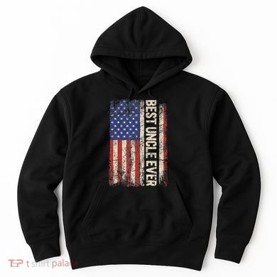 Best Uncle Ever Us American Flag For Uncle Hoodie