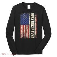 Best Uncle Ever Us American Flag For Uncle Long Sleeve Shirt thumb 0