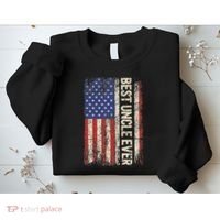 Best Uncle Ever Us American Flag For Uncle Sweatshirt thumb 2